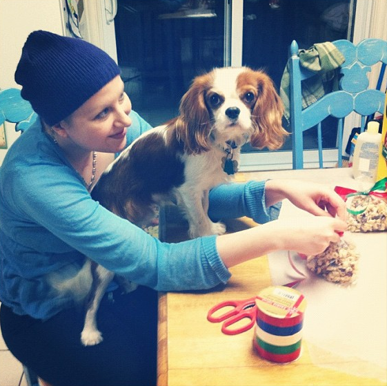 Susie with Buster two weeks before the end of her chemo