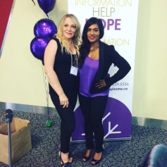 Roveena & Gail at he Living Well With Lymphoma Awareness Evening