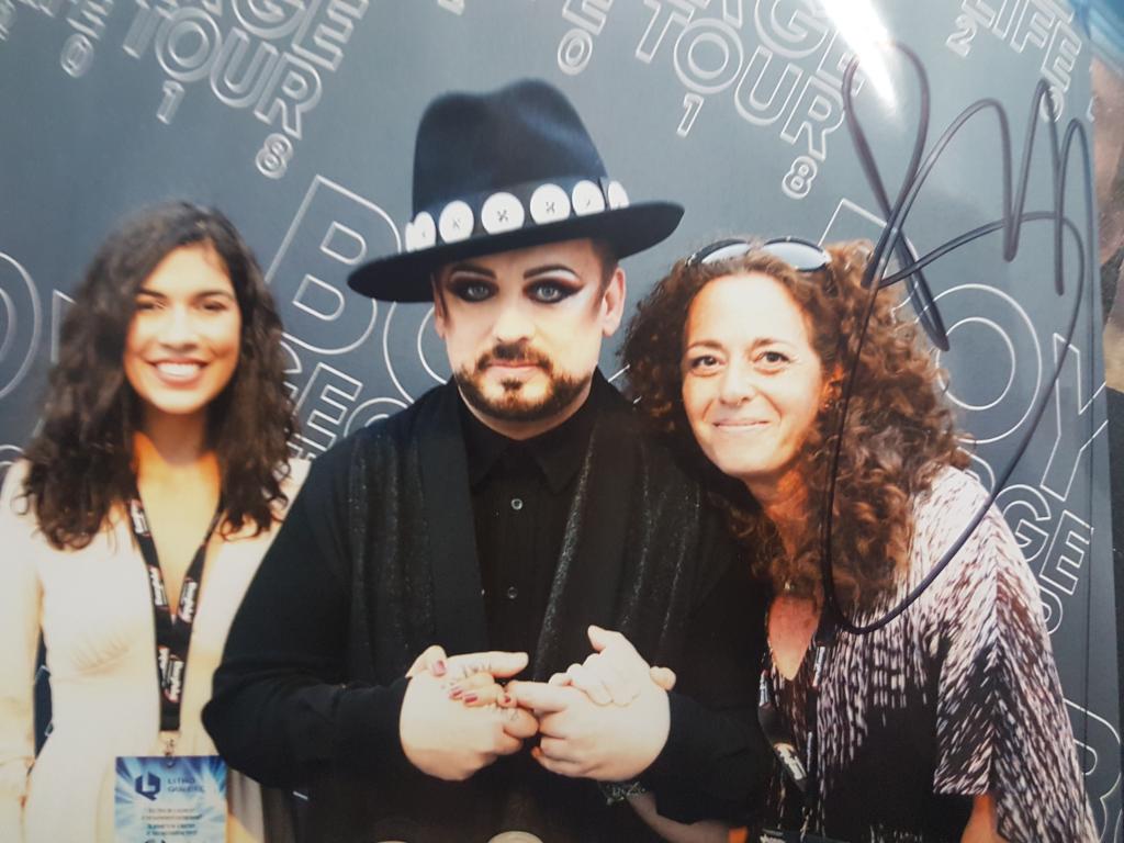 Boy George with Lymphoma Canada's Regional Director, Quebec