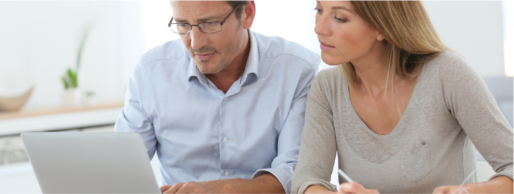 couple and computer